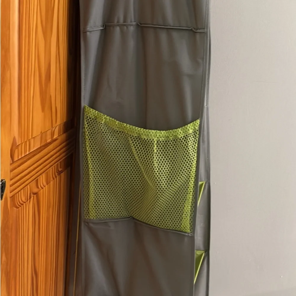 Stylish Green and Gray Hanging Closet Organizer